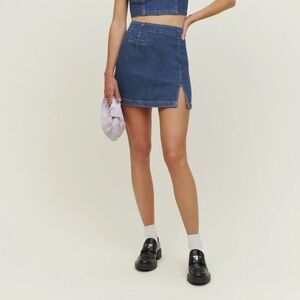 NEW Reformation Blue Denim Mini Skirt- size 27 with tags never worn